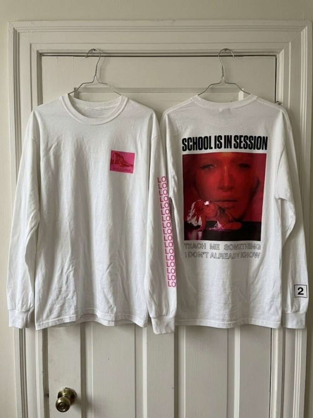 Madonna School Is In Session Halo Long Sleeve Tee